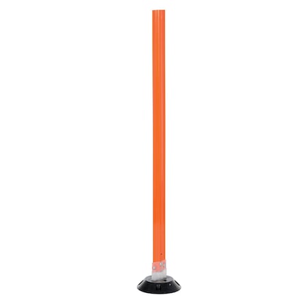 Vestil Flexible Stake, Polycarbonate, 8 in Length, 8 in Width, 48 in Height, Orange VGLT-16-4F-O